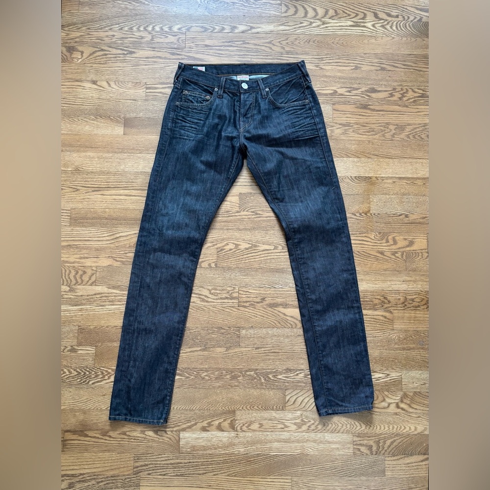 True Religion 29 Men’s Rocco Relaxed Skinny Black Denim Jeans Size Waist 29